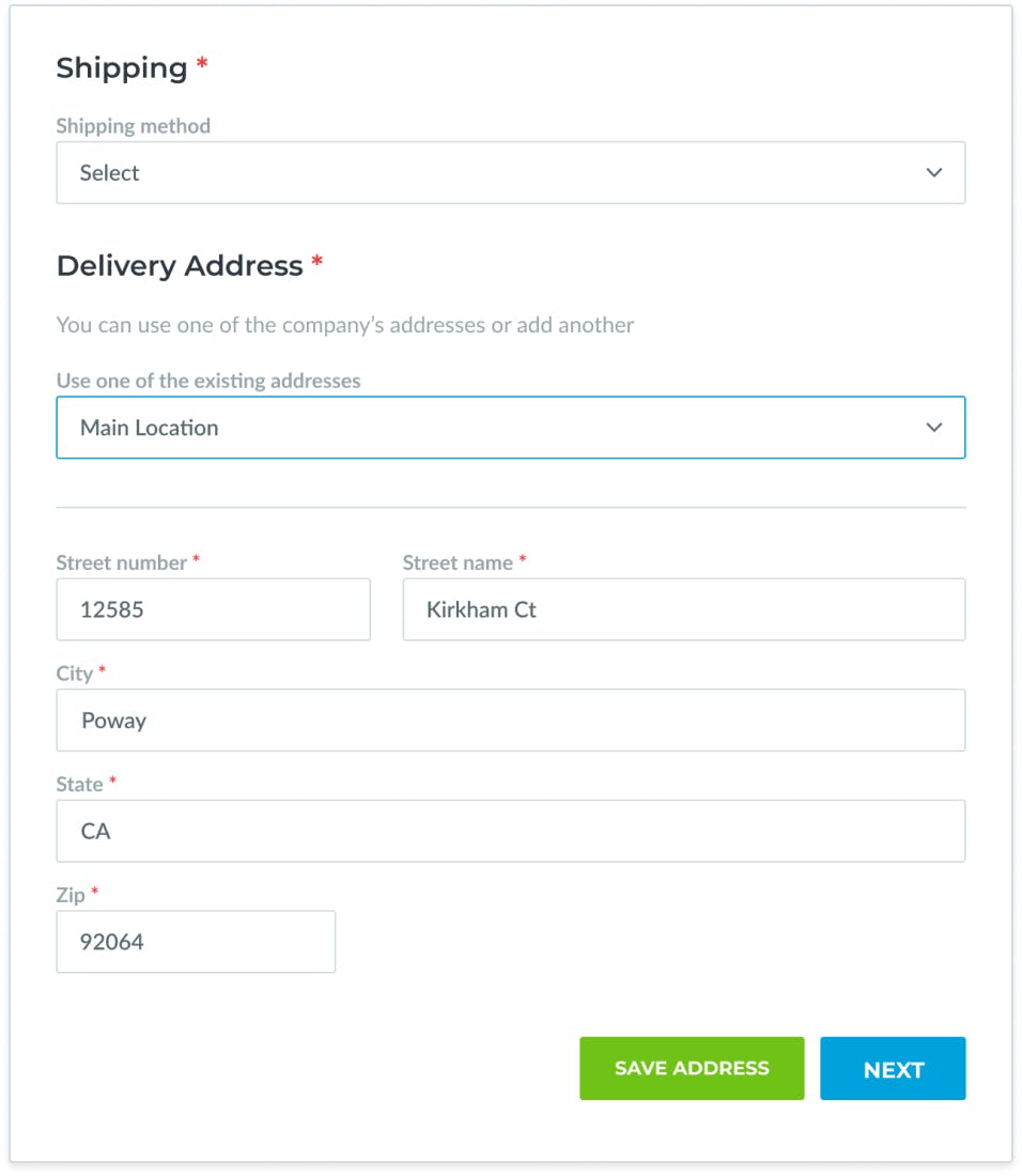 Also in step 2, set up the delivery address for your phone.