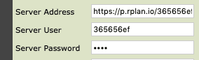 Enter into the Server Password information