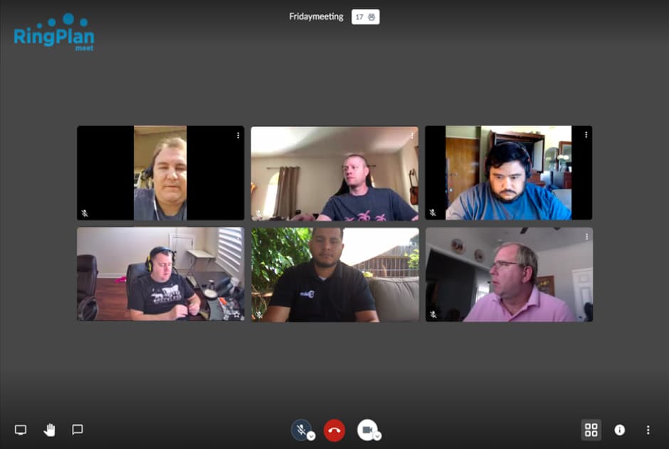 RingPlan meeting screen